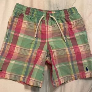 Ralph Lauren boys plaid swim trunks - Size Small ( 8 )